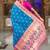 Indian blue zari motif weaving work paithani silk saree