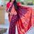 Indian wine zari motif weaving work paithani silk saree