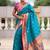 Indian sky blue zari motif weaving work paithani silk saree