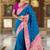 Designer sky blue meenakari weaving work paithani silk saree