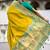 Designer lemon green meenakari weaving work paithani silk saree