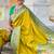Designer lemon green meenakari weaving work paithani silk saree