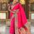 Designer pink meenakari weaving work paithani silk saree