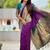 Designer purple meenakari weaving work paithani silk saree