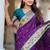 Designer purple meenakari weaving work paithani silk saree