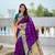 Designer purple meenakari weaving work paithani silk saree