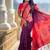 Designer wine meenakari weaving work paithani silk saree