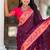 Designer wine meenakari weaving work paithani silk saree