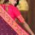 Designer wine meenakari weaving work paithani silk saree