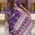 Designer purple zari weaving work banarasi silk saree