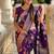 Designer purple zari weaving work banarasi silk saree