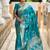 Designer sky blue zari weaving work banarasi silk saree