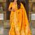 Designer yellow zari weaving work banarasi silk saree