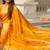 Designer yellow zari weaving work banarasi silk saree
