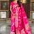 Designer pink zari weaving work banarasi silk saree