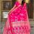 Designer pink zari weaving work banarasi silk saree
