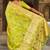 Designer lemon green zari weaving work banarasi silk saree