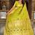 Designer lemon green zari weaving work banarasi silk saree
