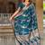 Designer teal blue zari weaving work banarasi silk saree