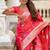 Designer fuchsia pink zari weaving work banarasi silk saree