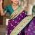 Designer purple zari weaving work paithani silk saree