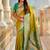 Designer lemon green zari weaving work paithani silk saree