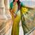 Designer lemon green zari weaving work paithani silk saree
