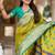 Designer lemon green zari weaving work paithani silk saree