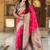 Designer pink zari weaving work paithani silk saree