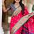 Designer pink zari weaving work paithani silk saree