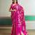 Pink color soft modal satin ajrakh print saree – timeless ethnic collection