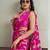 Pink color soft modal satin ajrakh print saree – timeless ethnic collection