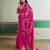 Pink color soft modal satin ajrakh print saree – timeless ethnic collection