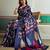 Blue color soft modal satin ajrakh print saree – timeless ethnic collection