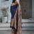 Blue color soft modal satin ajrakh print saree – timeless ethnic collection