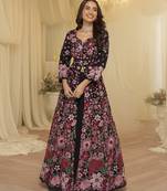 Trendy festive wear georgette front cut top with skirt and dupatta