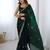 Green party wear fandy satin silk saree with embroidery work in 7 colors