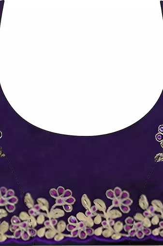 Purple party wear fandy satin silk blend saree with embroidery work in 7 colors