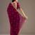 Maroon color designer fandy satin silk saree with sequins embroidery & cutwork border