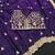 Purple color designer fandy satin silk saree with sequins embroidery & cutwork border