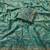 Sea green pure space silk saree with beautiful sequence embroidery work with cut work border