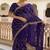 Purple pure space silk saree with beautiful sequence embroidery work with cut work border