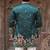 teal cotton kurta pajama with multi-thread embroidery