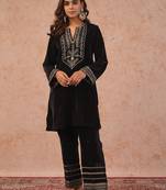 Womens embroidery coffee salwar suit set with dupatta