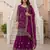 Wine Faux Georgette Multi Thread Work Wedding Wear Sharara Set
