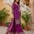 Wine Faux Georgette Multi Thread Work Wedding Wear Sharara Set