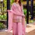Pink Faux Georgette Multi Thread Work Wedding Wear Sharara Set