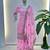 Pink Faux Georgette Multi Thread Work Wedding Wear Sharara Set