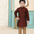 Red festive wear designer silk boys-kurta-pyjama