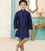 Multicolor festive wear designer silk boys-kurta-pyjama